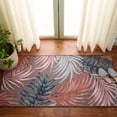 thumbnail image 3 of SAFAVIEH Cabana Jane Botanical Indoor/Outdoor Area Rug, Brown/Blue, 4' x 6', 3 of 17