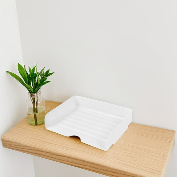 FRCOLOR  4 Pcs Acrylic Letter Tray Desktop Office Organizer for File Paper Stackable