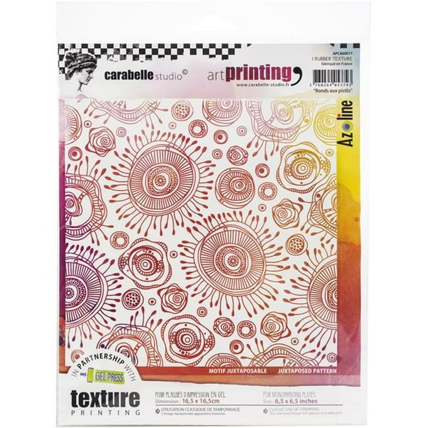 Carabelle Studio APCA0017 Rubber Texture Plate Circles In Pistils