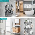 thumbnail image 3 of Estante de ducha de esquina Hoomtaook, 2 niveles, sin perforaciones, baño, 3 of 7