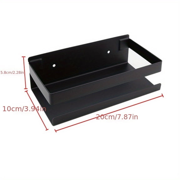 Contemporary Matte Black Corner Shelves • Measuring 20-30Cm • Ideal for Storing Shampoo And Other Items in The Bathroom, Shower Or Kitchen