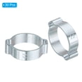 thumbnail image 3 of Unique Bargains 30 Pack 22-25mm Double Ear Hose Clamp, Galvanized Steel Crimp Rings, 3 of 6
