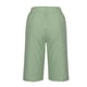 thumbnail image 5 of Puntoco Pantalones cortos de verano para mujer, moda de verano 2024, ropa de mujer, cintura elástica, bolsillo, medio pantalón corto, pantalones elásticos informales con bolsillo, 5 of 6