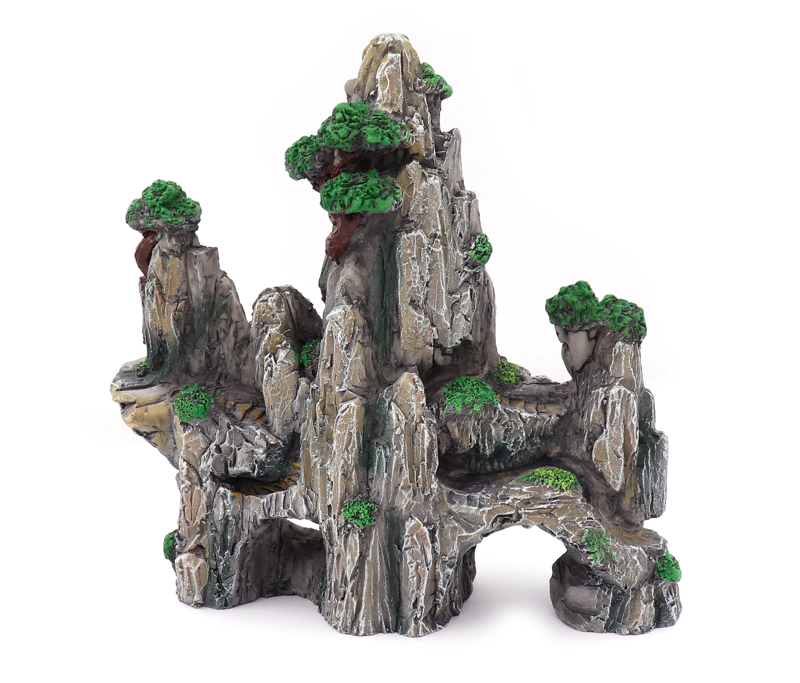 1x Aquarium Rockery Ornament Hiding Cave Mountain View Tree Fish Tank Decoration For Sale Online | UK