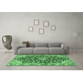 thumbnail image 3 of Ahgly Company Indoor Square Medallion Emerald Green Traditional Area Rugs, 3' Square, 3 of 4