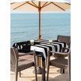 thumbnail image 3 of Outdoor Tablecloth with Umbrella Hole for Patio/Picnic/Party/Camping, Black American Flag Waterproof Table Cloth Square Cover Washable, Vintage USA Flag Stars (60"x 60"), 3 of 9