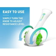 Tilcare Food-grade Materials Adjustable Resistance Respiratory Tool Kegel Exerciser, White, Green