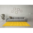 thumbnail image 3 of Ahgly Company Machine Washable Indoor Round Solid Yellow Modern Area Rugs, 7' Round, 3 of 4