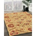 thumbnail image 2 of Ahgly Company Tapis Rond Abstrait Orange pour Intérieur, 5 Pieds Rond, 2 of 6