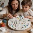 thumbnail image 3 of Stepping Stone for Kids DIY Handprint Gift Kit Indoor Outdoor Family Keepsake Gift, Includes 1 Mod, 26 Letter Stamps, and Colored Stones, 3 of 7