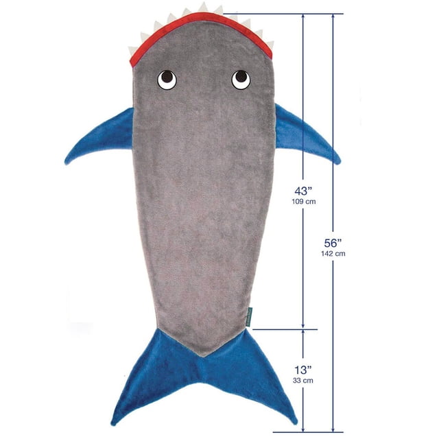Manta de cola de tiburón sirena doble polar polar tiburón acogedor cálido en sofá cama regalo de cumpleaños de Navidad para niños adolescentes saco de dormir Adepaton XSD-816