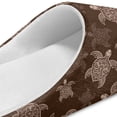 thumbnail image 6 of POLERO House Slippers for Woman Brown Sea Turtle Mandala Print Closed Toe Lightweight Cotton Indoor Slippers Slip on Arch Support Home Shoes, Size 9-10, 6 of 7