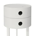 thumbnail image 4 of HLR Modern Round Nightstand Set of 2 with Drawer, 2-Tier End Table for Living Room, Bedroom, White, 4 of 7