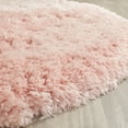 thumbnail image 4 of SAFAVIEH Arctic Giselle Solid Polyester Shag Area Rug, Pink, 7' x 7' Round, 4 of 7