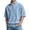 Blue, variant on Men's Polo Shirts Short Sleeve Quarter Zipper Tees Shirts Slim Fit Red Mens Shirt