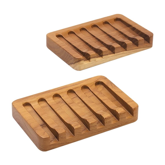 Jaboneras HTB, de madera de teca, autodrenante, 2 unidades