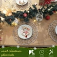 thumbnail image 4 of Paper Braided Round Placemats Natural Non-Slip Heat Resistant Table Mats for Dining Tables Farmhouse Woven Indoor & Outdoor Place mats for Thanksgiving., 4 of 6