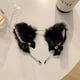 thumbnail image 3 of Diadema con orejas de gato de peluche y campana, súper hada, suave, para niña, súper linda, con orejas de conejo, para lavarse la cara, diadema para el cabello, foto, 3 of 6