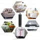 thumbnail image 5 of 4x Modern Home Refrigerador Playbook Estante Pies Mesa de Centro Cómoda Lavado Negro 20cm, 5 of 8