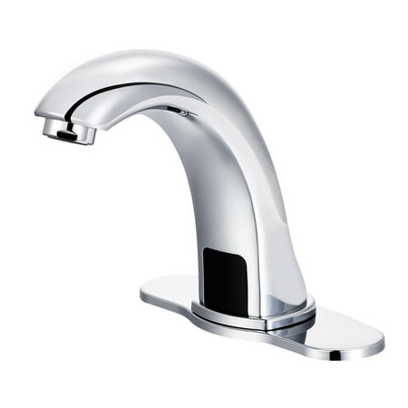 

LANTRO JS Automatic Sensor Touchless Bathroom Sink Faucet with Deck Plate