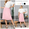 thumbnail image 6 of Xuanfei Women Swiss Dots Elastic Waist Wide Hem Mid-Length Skirt, 6 of 8