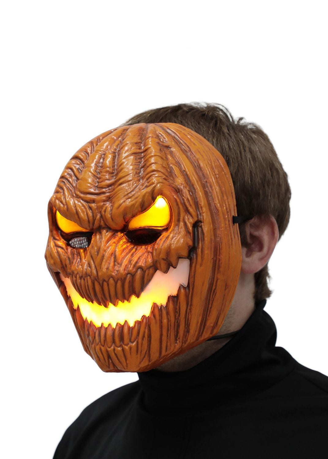Way to Celebrate Adult Unisex Halloween Light Up Flaming Hallows Hellion Mask Costume Accessory