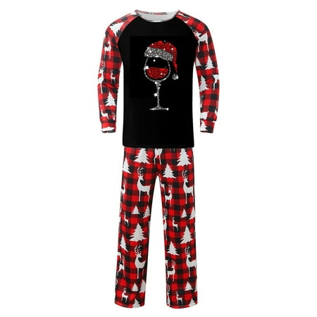 

pseurrlt 2023 Sleepwear Family Christmas Pajamas Matching Sets 2023 Animal Men Velvet Christmas Family Pajamas