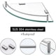 thumbnail image 3 of Glass Corner Shelf For Bathroom Corner Shower Shelf 2 Pack Tempered Glass Shelf With Rail Sus 304 Stainless Steel Wall Mounted Brushed Finish, 3 of 5