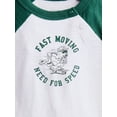 thumbnail image 2 of Wonder Nation Baby Boys' Graphic Cotton Bodysuit with Long Raglan Sleeves, Sizes 0M-24M, 2 of 3