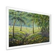 thumbnail image 2 of Designart 'Bushes and Pine Trees In The Forest I' Lake House Framed Art Print, 2 of 4