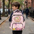 thumbnail image 6 of HELLHERO Donut Sprinkles Pattern Multi Pocket School Backpack for Elementary School Travel, Lightweight Water Resistant 600D Polyester Casual Daypack, 6 of 8