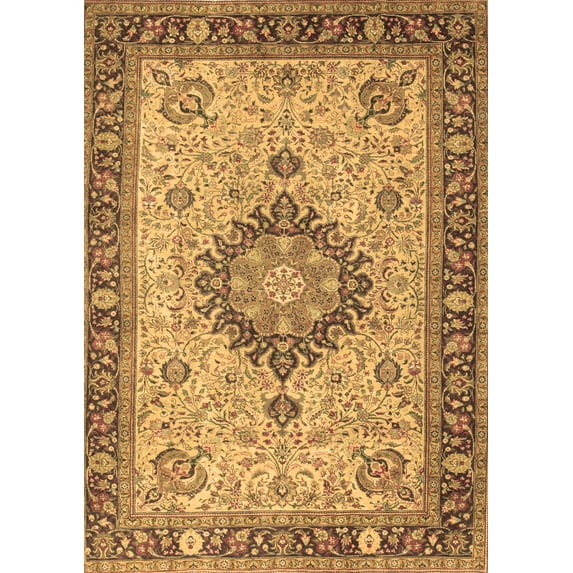 Ahgly Company Indoor Rectangle Medallion Brown Traditional Area Rugs, 3' x 5'