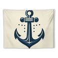 thumbnail image 5 of GOSMITH Coastal Sailing Blue CompassAnchorSailboatNavigation Pattern Ocean Theme Nautical Beach Decorative Tapestry Painting, 5 of 6