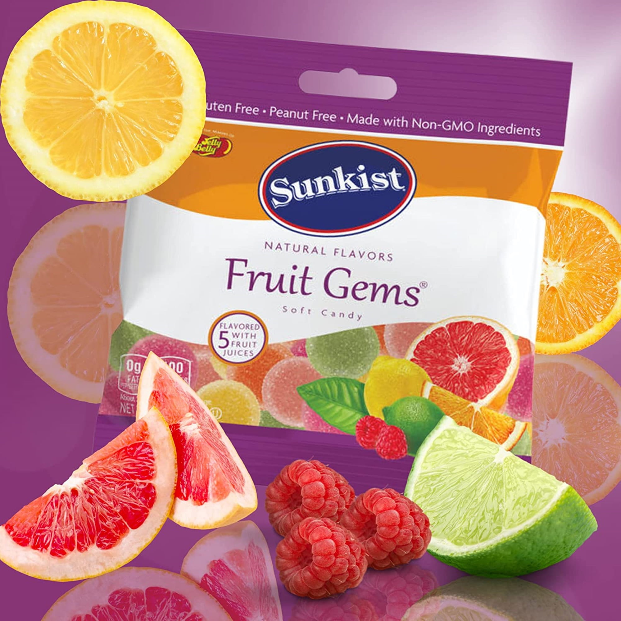 Sunkist® Citrus Mix Jelly Beans 3.1 oz Grab & Go® Bag - 3 Count Pack