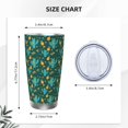 thumbnail image 4 of Fotbe Pineapple And Cactus Pattern 20 oz Tumbler Stainless Steel Vacuum Insulated Coffee Ice Cup Double Wall Travel Flask Leak-proof Coffee Cup-Straw Two-piece Set, 4 of 8
