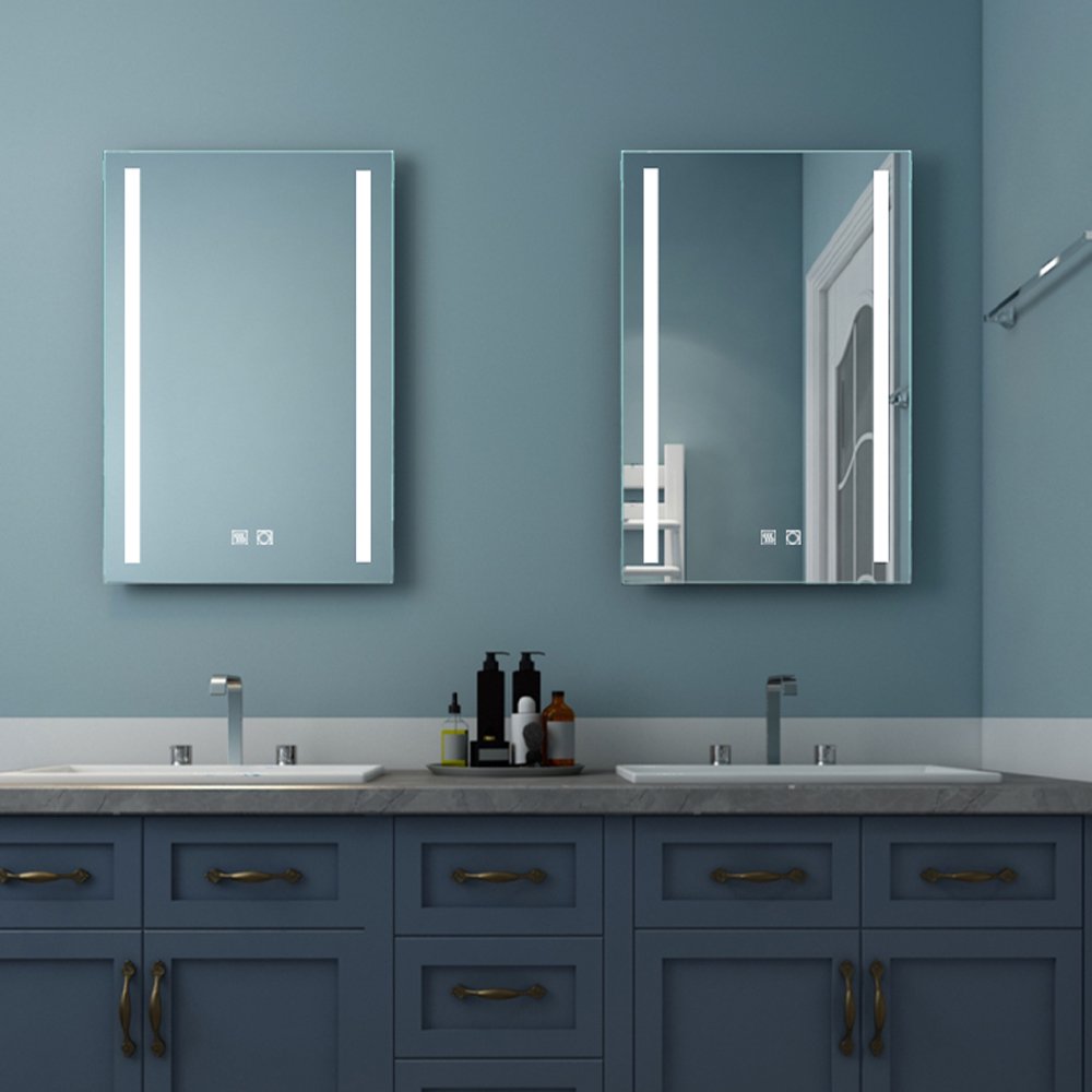 LED Bathroom Mirror, 20 x 30 inch, 2 PACK,Anti Fog, Dimmable, Touch Button, Slim,90+ CRI