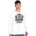 thumbnail image 5 of Thank God For Hunting Season Antlers Zip Up Hoodie Men's Women's Brisco Brands M, 5 of 5