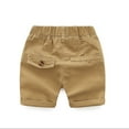 thumbnail image 2 of LIIPEE Girls Boys Casual Shorts Summer Comfortable Solid Color Elastic Waist Shorts With Pockets Child Trendy Daily Shorts,Khaki,2-3 Years, 2 of 5