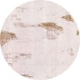 thumbnail image 1 of Ahgly Company Machine Washable Indoor Round Abstract Pink Bubble Gum Pink Area Rugs, 7' Round, 1 of 7