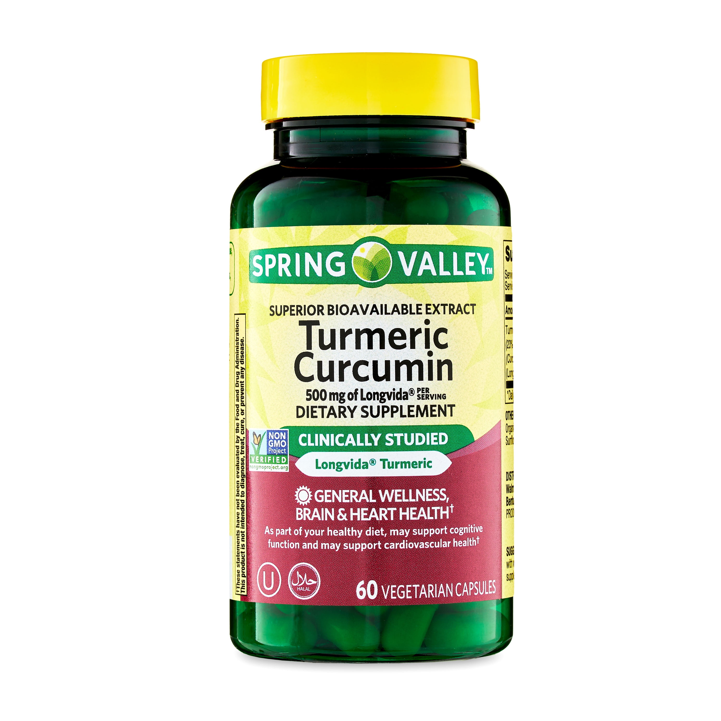 Spring Valley Turmeric Curcumin Brain & Heart Health Dietary Supplement