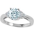 thumbnail image 2 of Tommaso Design� Genuine Aquamarine Engagement Ring, 2 of 9