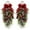 152#Red, variant on 2 Pcs Christmas Teardrop Swag Decorations, Christmas Teardrop Wreath Artificial Bells Pinecones Berries Hanging Decor, Red Checked Bow Swag Decorations for Front Door Mantle Wall Indoor Home Decor