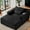 Black, variant on 55'' Wide Corduroy Sofa Lounger with Moveable Ottoman