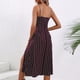 thumbnail image 5 of Sexy Vestido de Verano Colgando Correa Dividida Impresa Cuello Redondo, Vestido Fluido Y Casual, 5 of 6
