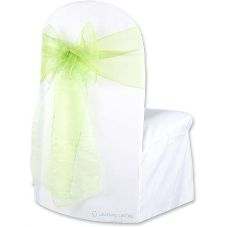 

20-pcs Organza Chair Cover Bow Sash - Green - Wedding Party Reception - 28 Colors Available