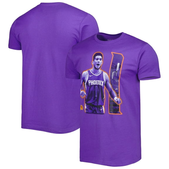 Unisex Stadium Essentials Devin Booker Purple Phoenix Suns Player Skyline T-Shirt
