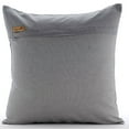 thumbnail image 3 of Euro Sham Pillow, Gray European Sham&nbsp;Covers 26x26 inch (65x65 cm), Linen Euro Pillow Covers, Abstract, Damask, Pattern, Border, Beaded, Modern Euro Pillow Shams - Orchid Moment, 3 of 3