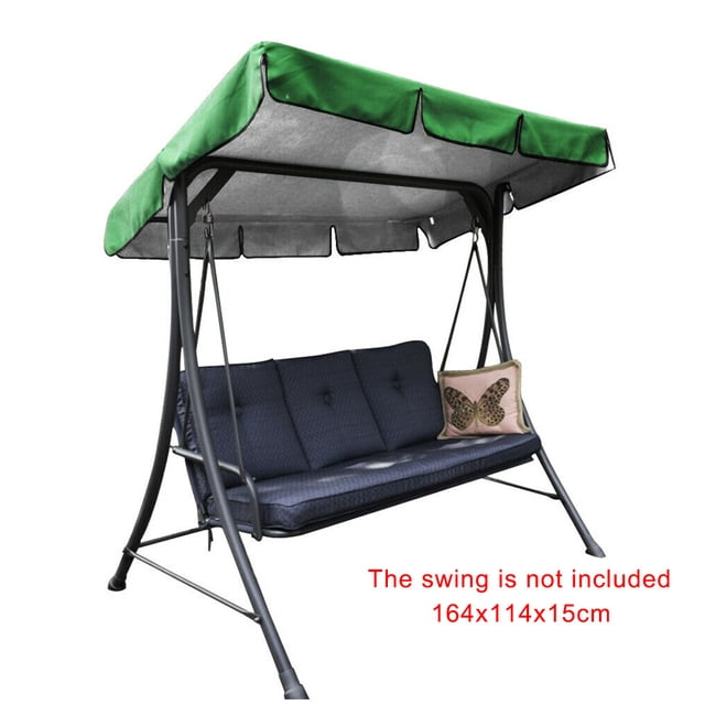 Cateissary Columpio de alta calidad, cubierta antipolvo, columpio para patio de juegos, cubierta para silla, toldo parasol impermeable, cubierta Jardín y Patio verde 164*114*15cm