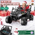thumbnail image 6 of Funcid 12 Volt Ride on Toys with Remote Control, off-Road Ride on Cars for Kids, Ride on UTV w/ Bluetooth, Power Display, Volume Knob, Max Speed 3.1 MPH, Age 3-6, 2*100W Motors, Seat Belts, Black, 6 of 7