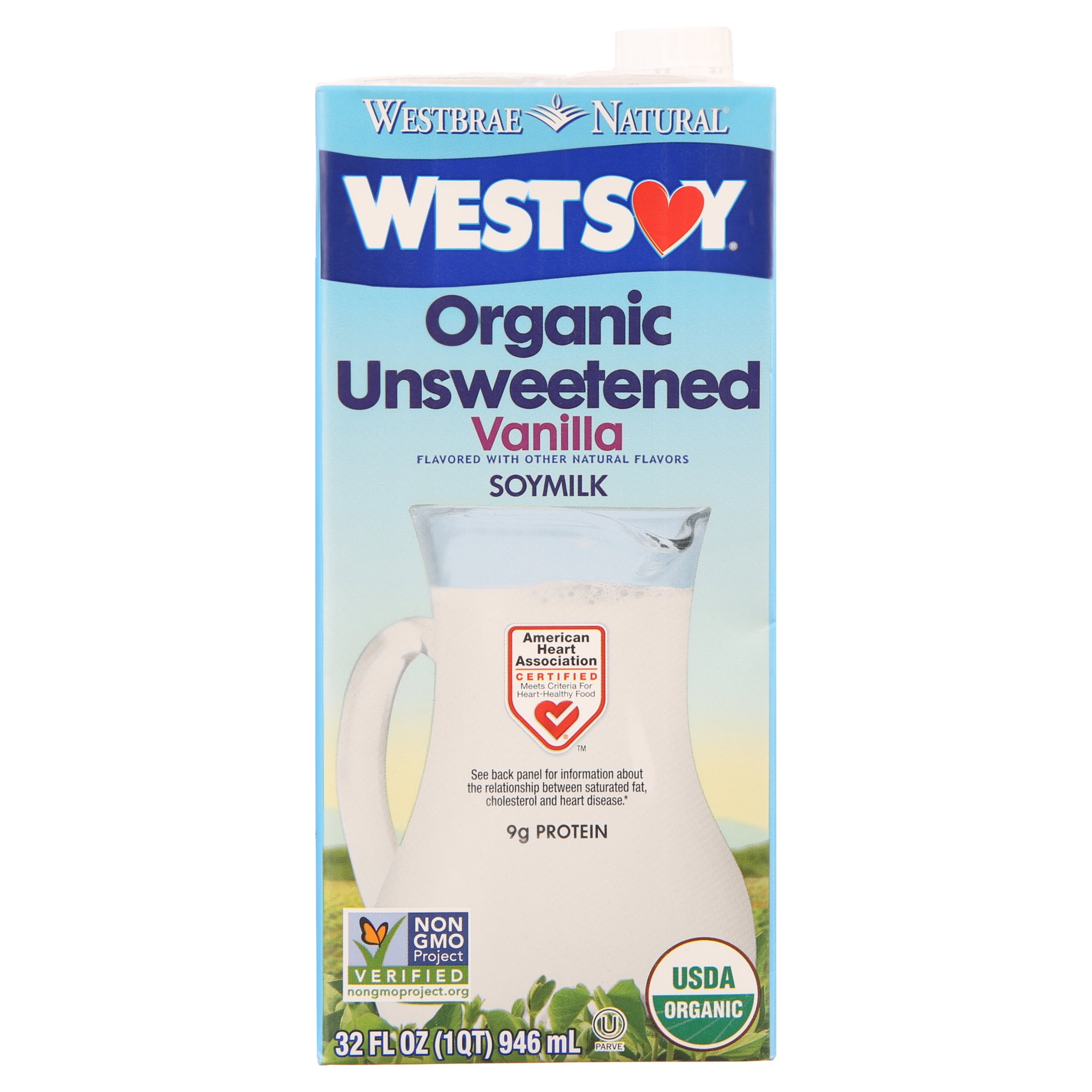 Westsoy Organic Vanilla Unsweetened, 32 fz